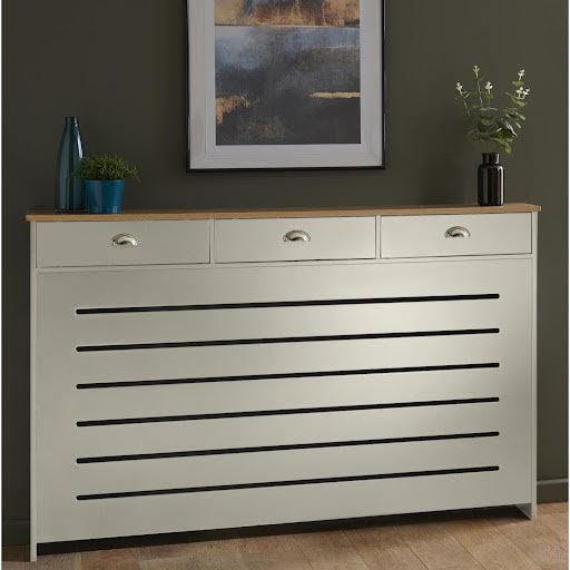 Vale Designs Cream Radiator Cover - Large with Drawers 960mm