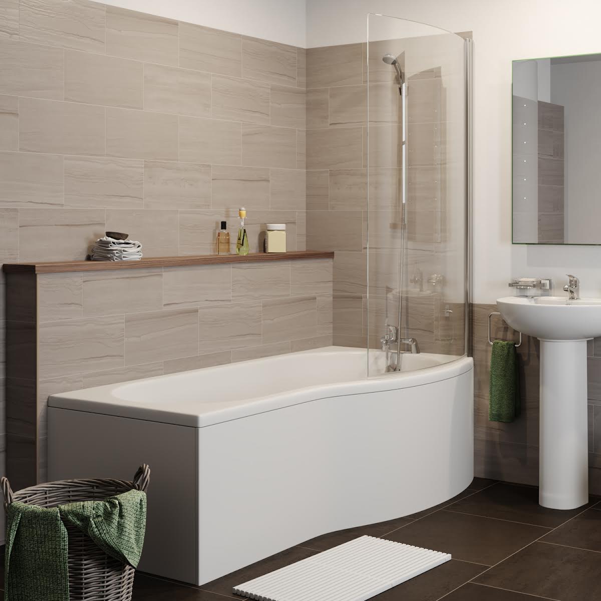 essentials-bathroom-suite-with-p-shape-shower-bath-screen-right-hand-1700mm