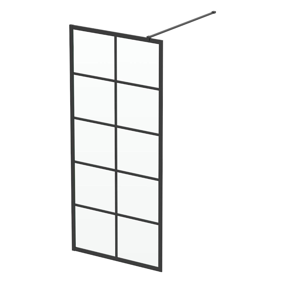 diamond-grid-glass-wet-room-shower-screen-900mm-8mm-black