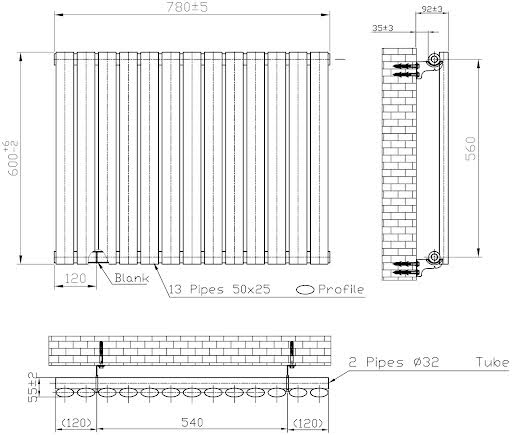 duratherm-horizontal-oval-tube-single-panel-designer-radiator-600-x-780mm-black