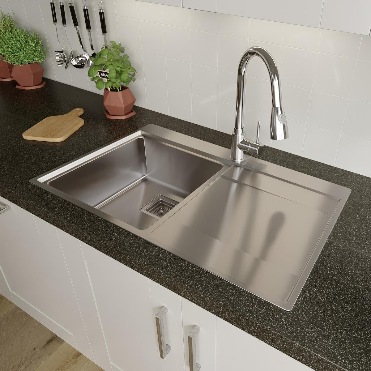 sauber-10-stainless-steel-square-inset-kitchen-sink-right-drainer-waste