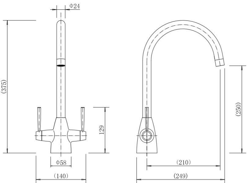 sauber-contour-kitchen-mixer-tap-chrome