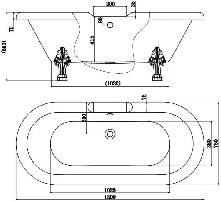 park-lane-oxford-freestanding-1500-x-750mm-roll-top-bath-with-black-ball-feet