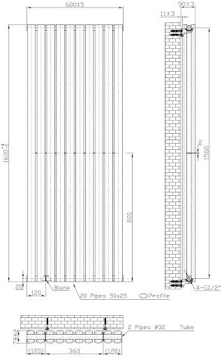 duratherm-vertical-oval-tube-double-panel-designer-radiator-1600-x-600mm-black