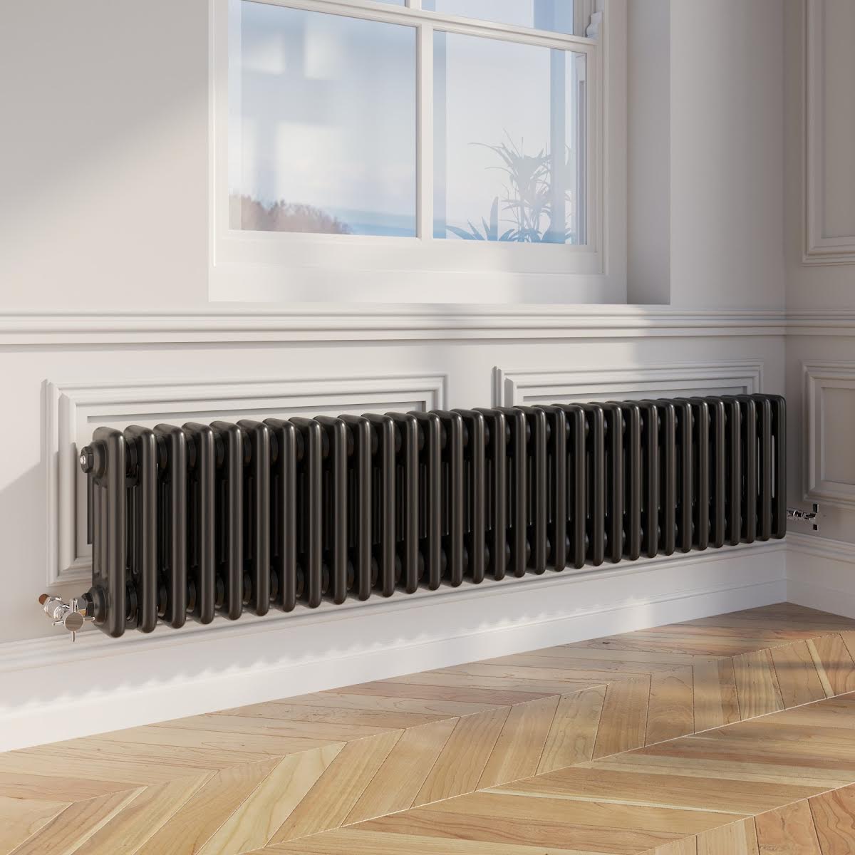 park-lane-traditional-colosseum-triple-bar-column-radiator-black-300-x-1460mm