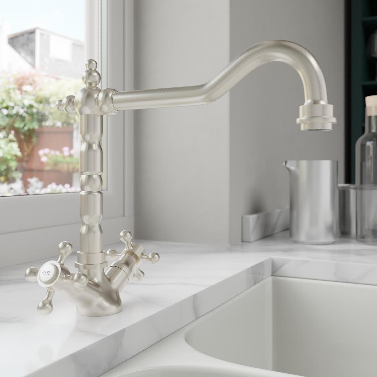 park-lane-traditional-kitchen-mixer-tap-with-crosshead-levers-brushed-nickel