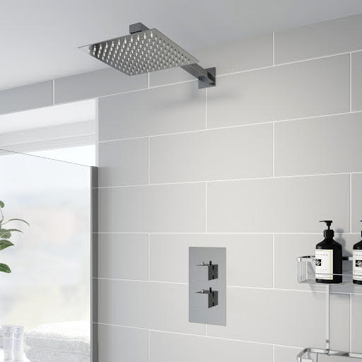 Architeckt Square Thermostatic Mixer Shower - Concealed With Wall Fixed ...