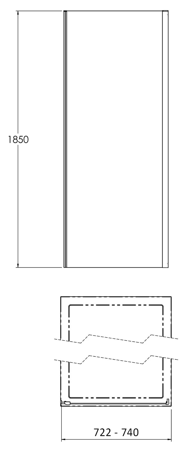 luxura-side-panel-760mm-6mm-chrome