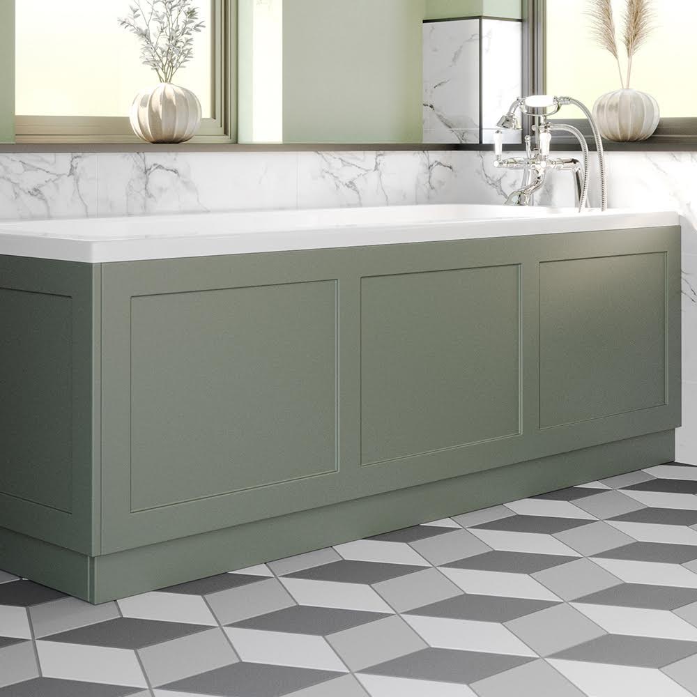 park-lane-winchester-matt-green-bath-panel-pack-1700750mm-traditional-side-end-mdf