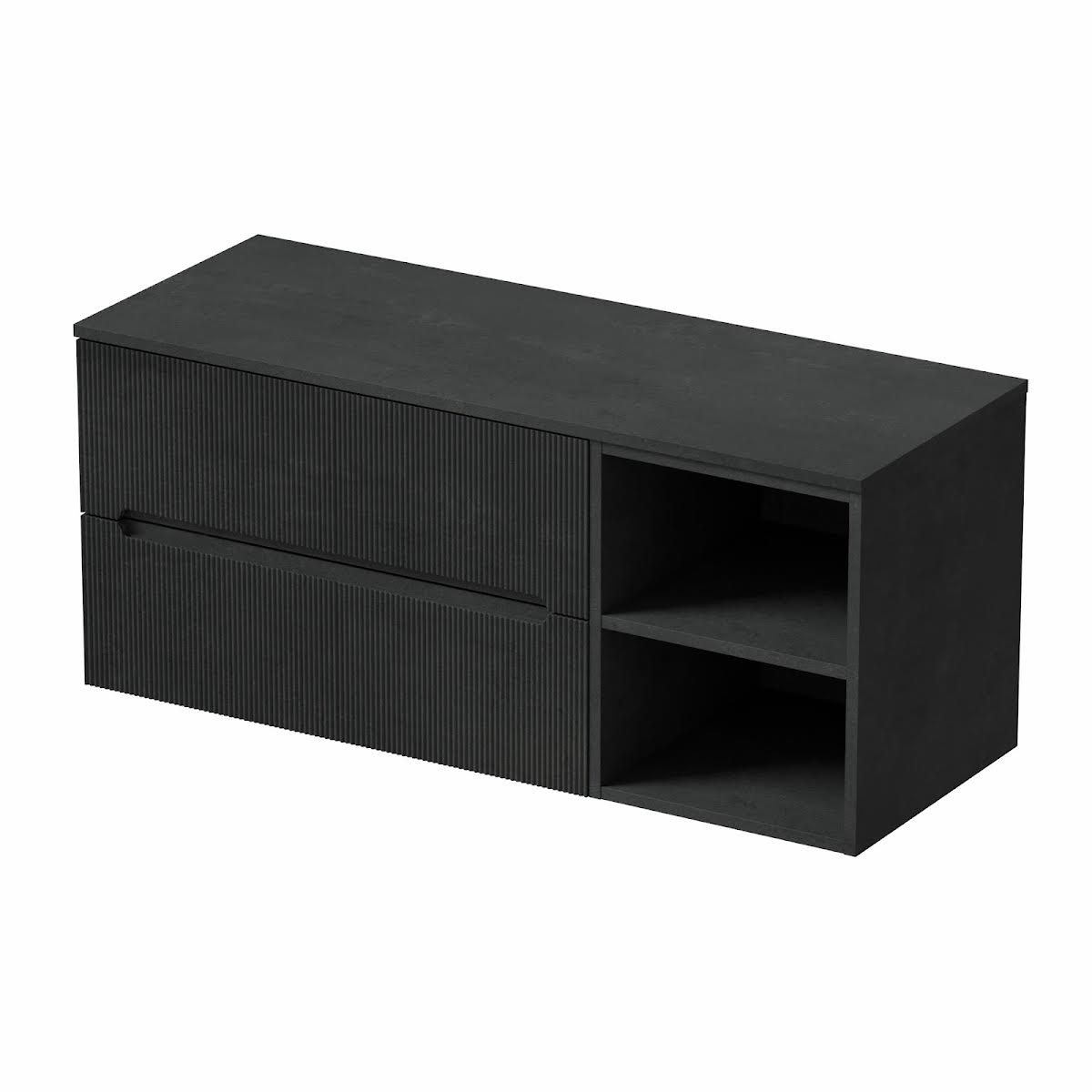 vitusso-fluted-black-wall-hung-bathroom-vanity-unit-without-basin-1200mm-black-top