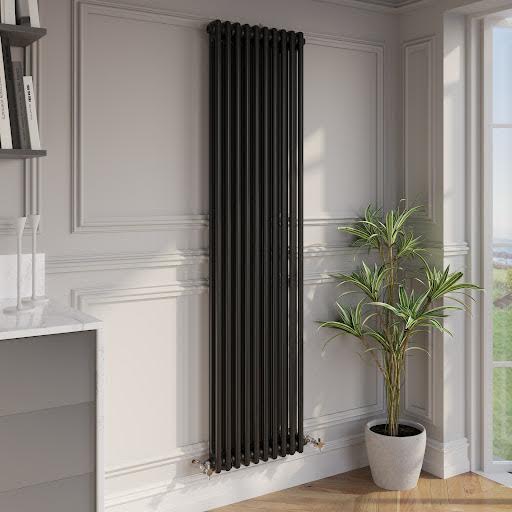 park-lane-traditional-vertical-colosseum-double-bar-column-radiator-black-1800-x-470mm