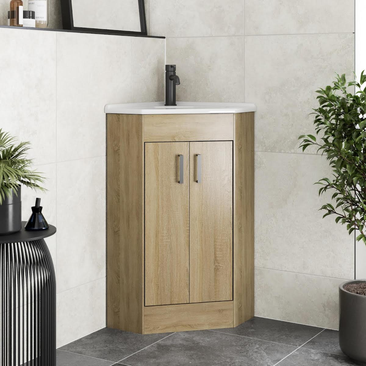 alpine-oak-double-door-corner-vanity-unit-585mm