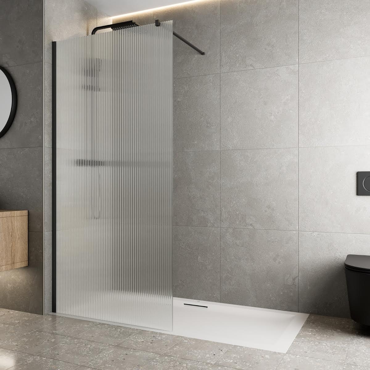 diamond-fluted-wet-room-shower-screen-1000mm-8mm-black