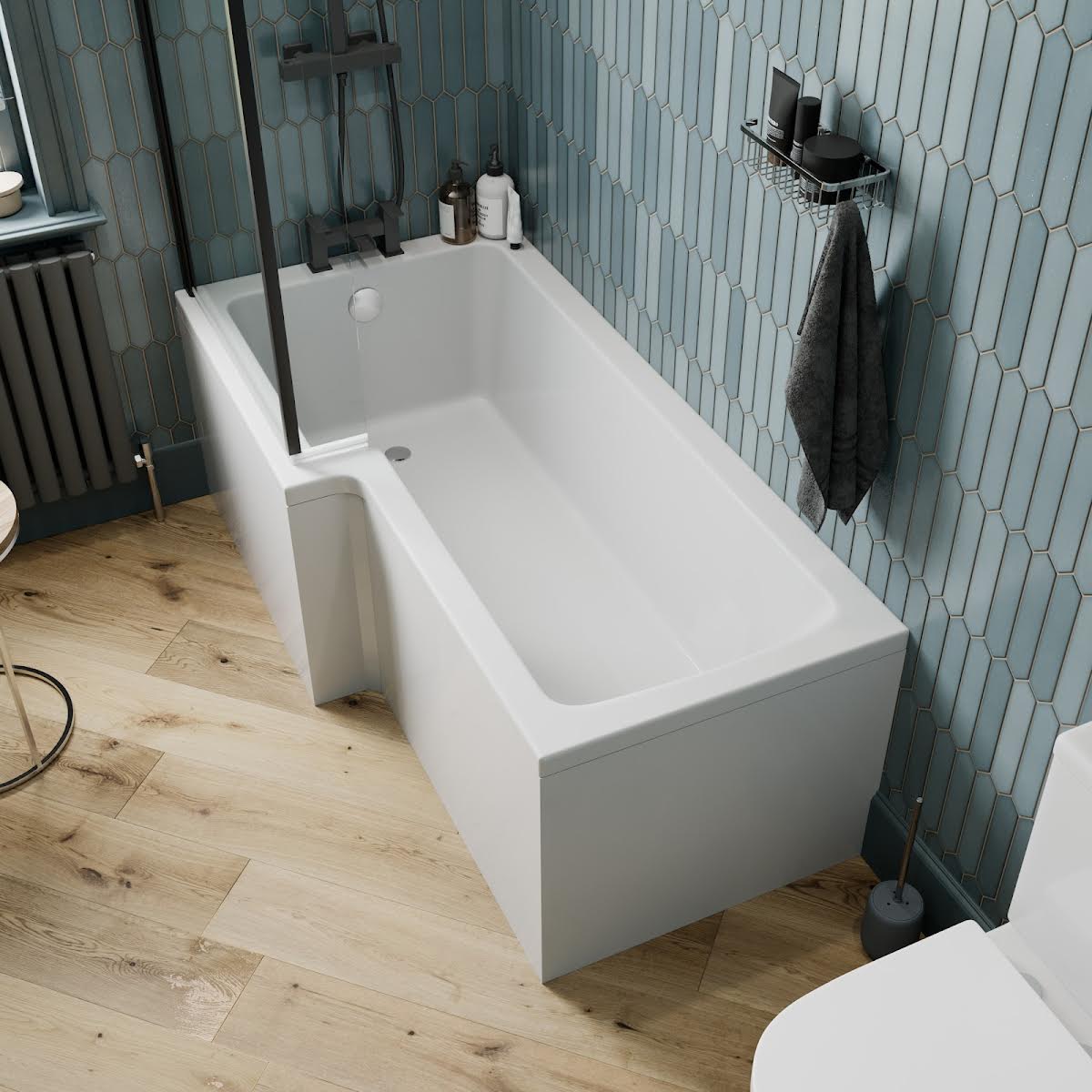 ceramica-l-bath-bundle-1500mm-left-hand-including-black-shower-screen-and-front-bath-panel