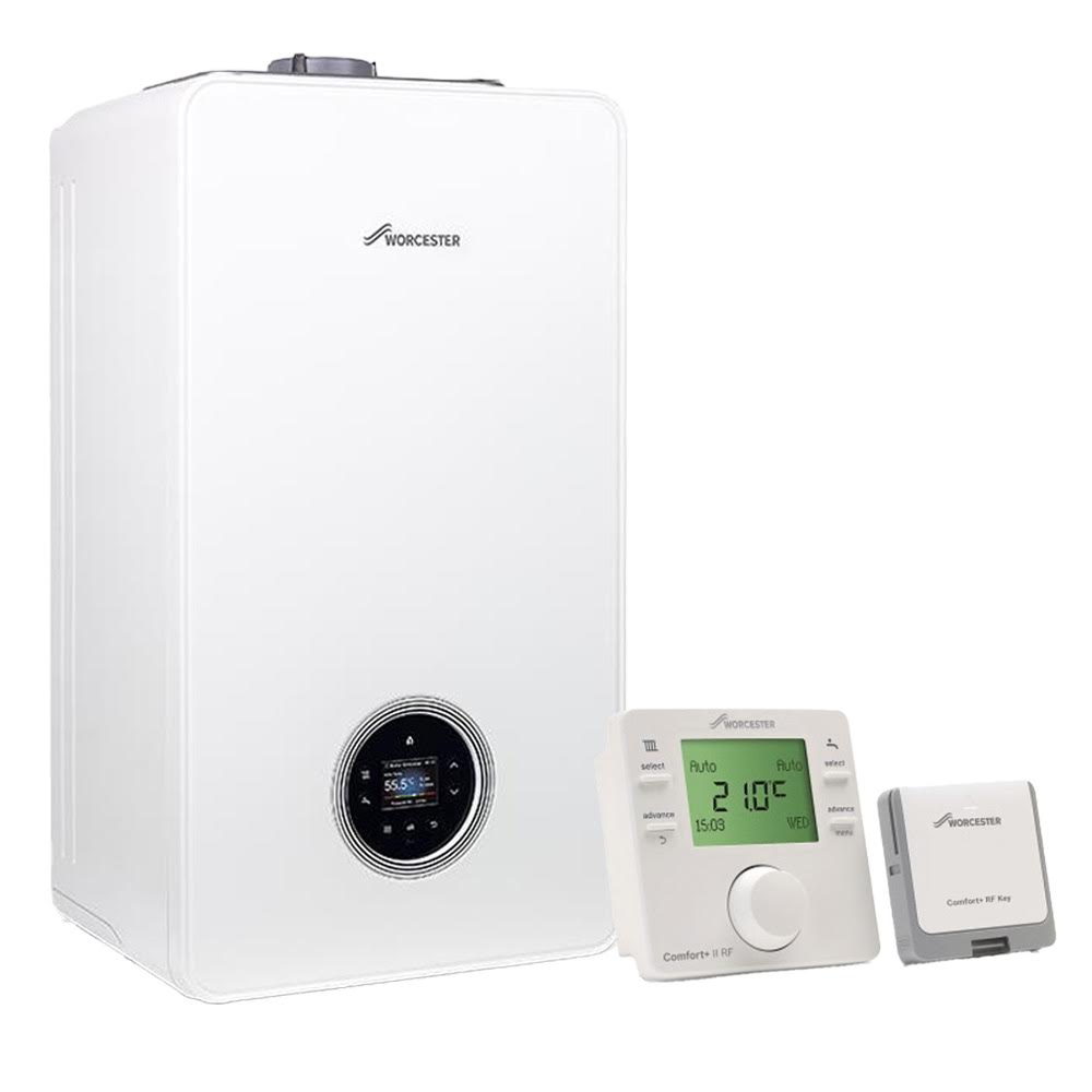 worcester-greenstar-4000-24kw-system-gas-boiler-comfort-ii-rf-thermostat