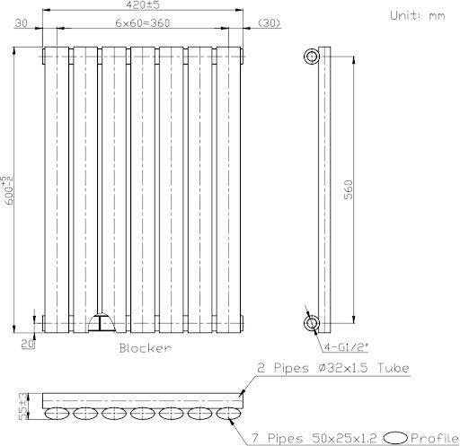 duratherm-horizontal-oval-tube-single-panel-designer-radiator-600-x-420mm-white