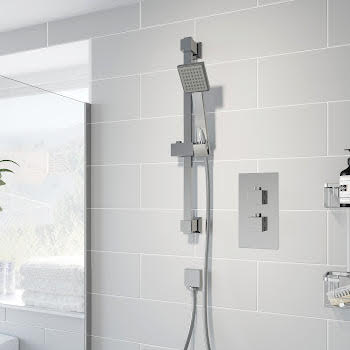 Architeckt Square Thermostatic Mixer Shower - Concealed With Adjustable ...