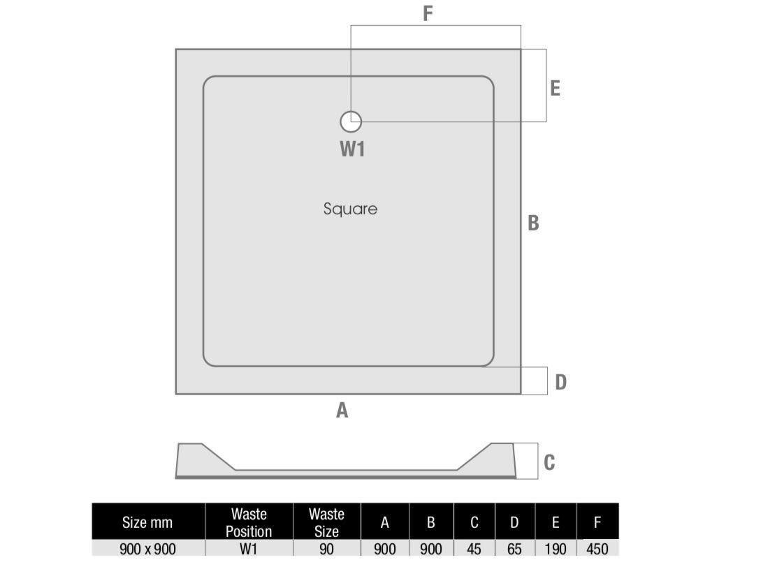 podium-low-profile-900-x-900mm-square-non-slip-shower-tray-with-waste