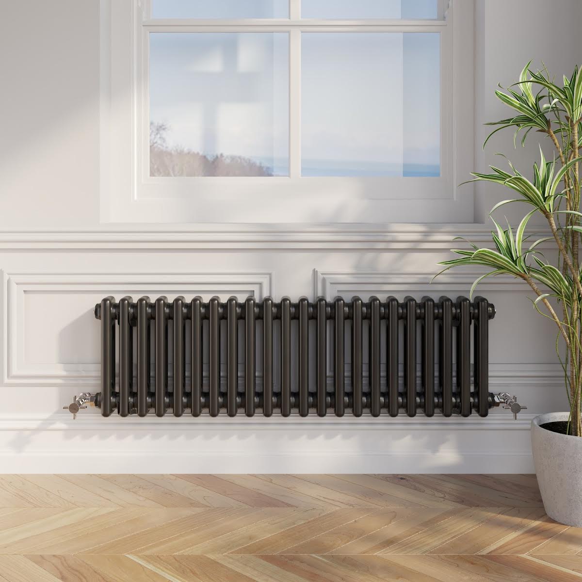 park-lane-traditional-colosseum-double-bar-column-radiator-black-300-x-1010mm