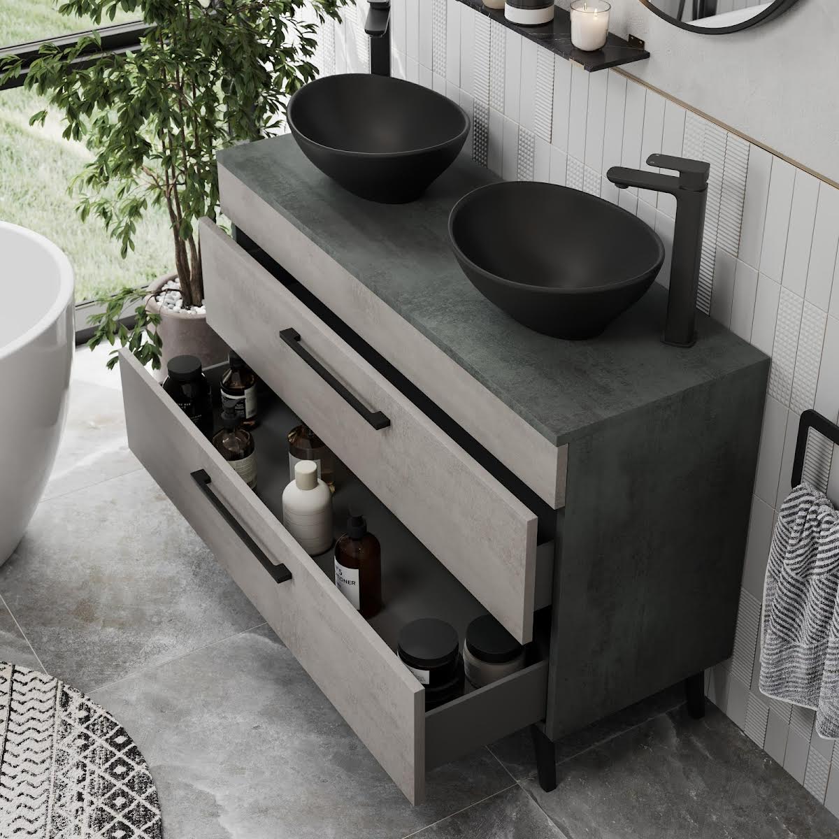 vitusso-idro-grey-double-vanity-unit-roubaix-black-countertop-basins-1200mm