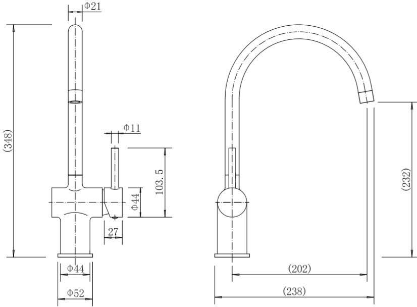 sauber-cascade-kitchen-mixer-tap-chrome