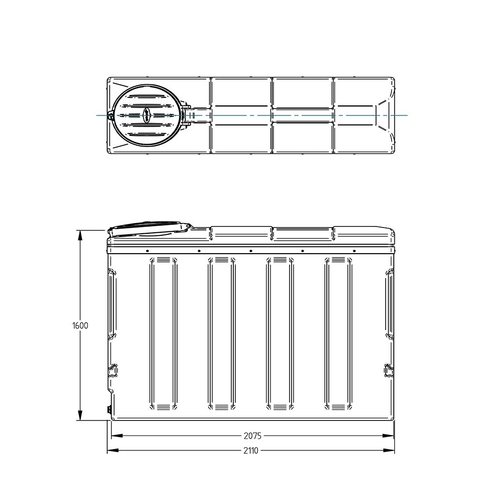 harlequin-diamond-1400ssl-bunded-super-slim-oil-storage-tank