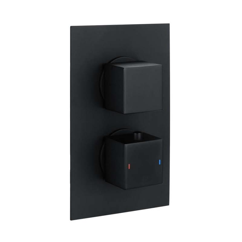 rak-ceramics-square-dual-outlet-2-handle-thermostatic-concealed-shower-valve-in-black