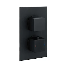 rak-ceramics-square-dual-outlet-2-handle-thermostatic-concealed-shower-valve-in-black