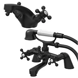 park-lane-oxford-bathroom-tap-set-basin-bath-black