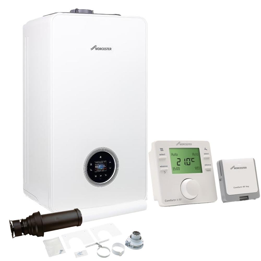 worcester-greenstar-4000-30kw-combi-gas-boiler-vertical-flue-comfort-ii-rf-thermostat