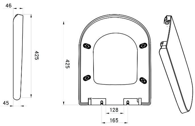 ceramica-arles-soft-close-d-shape-white-toilet-seat