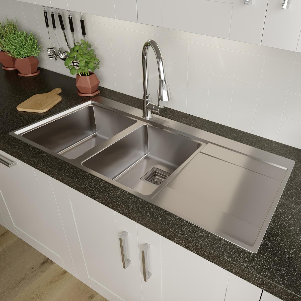 sauber-2-bowl-square-inset-stainless-steel-kitchen-sink-right-hand-drainer