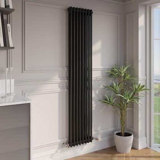 park-lane-traditional-vertical-colosseum-double-bar-column-radiator-black-1800-x-380mm