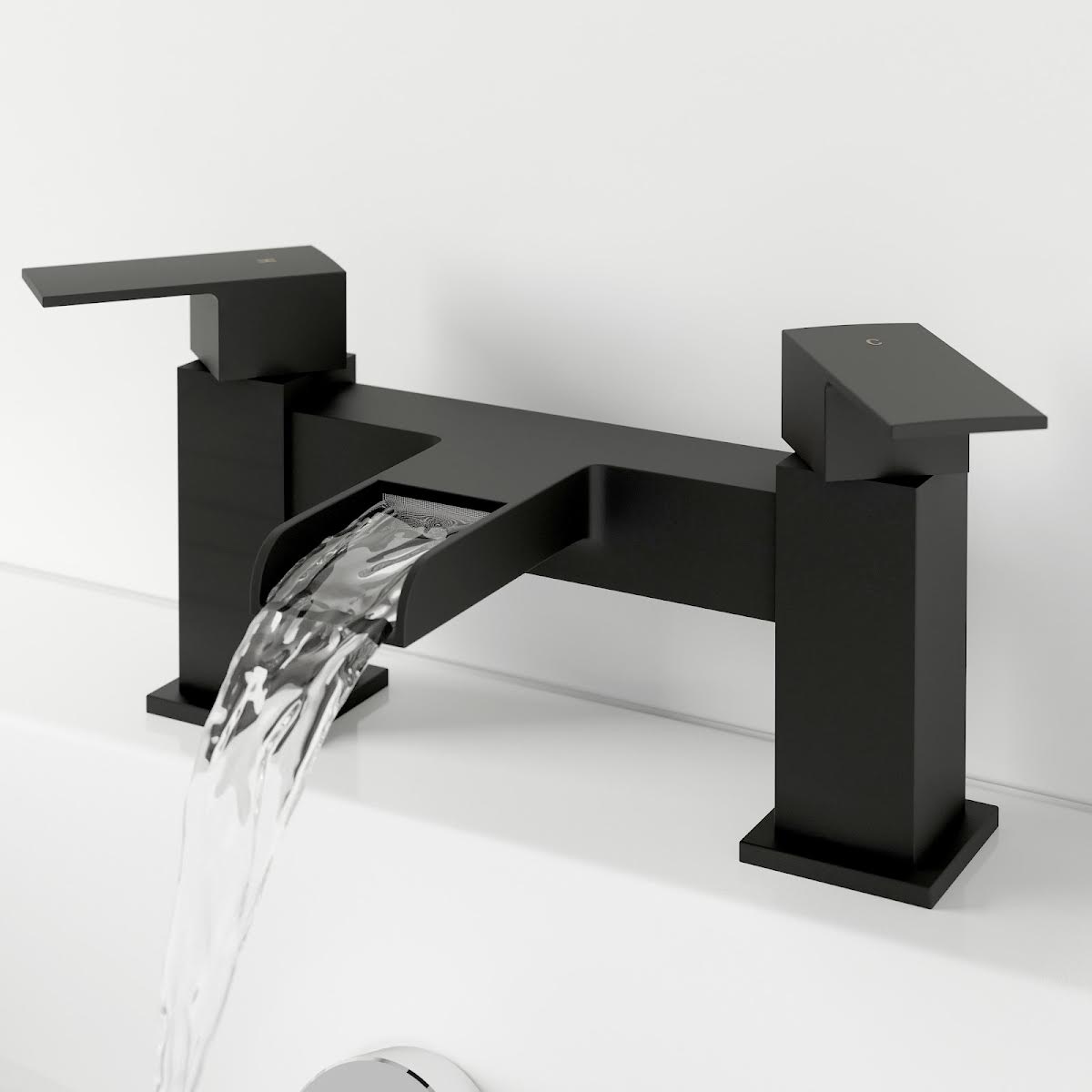 affine-royan-black-bathroom-suite-with-l-shape-shower-bath-1700-full-pedestal-basin-left-hand