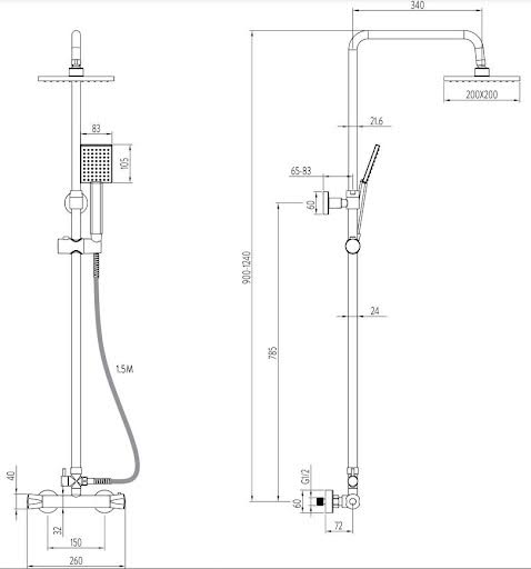 gainsborough-gdse-thermostatic-bar-mixer-shower-with-adjustable-drencher-heads-square