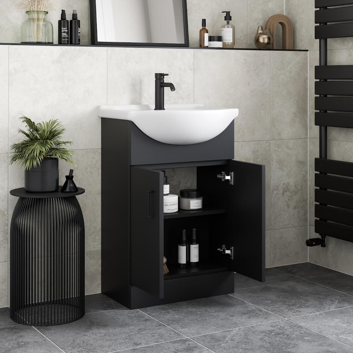 alpine-black-freestanding-vanity-unit-with-basin-560mm