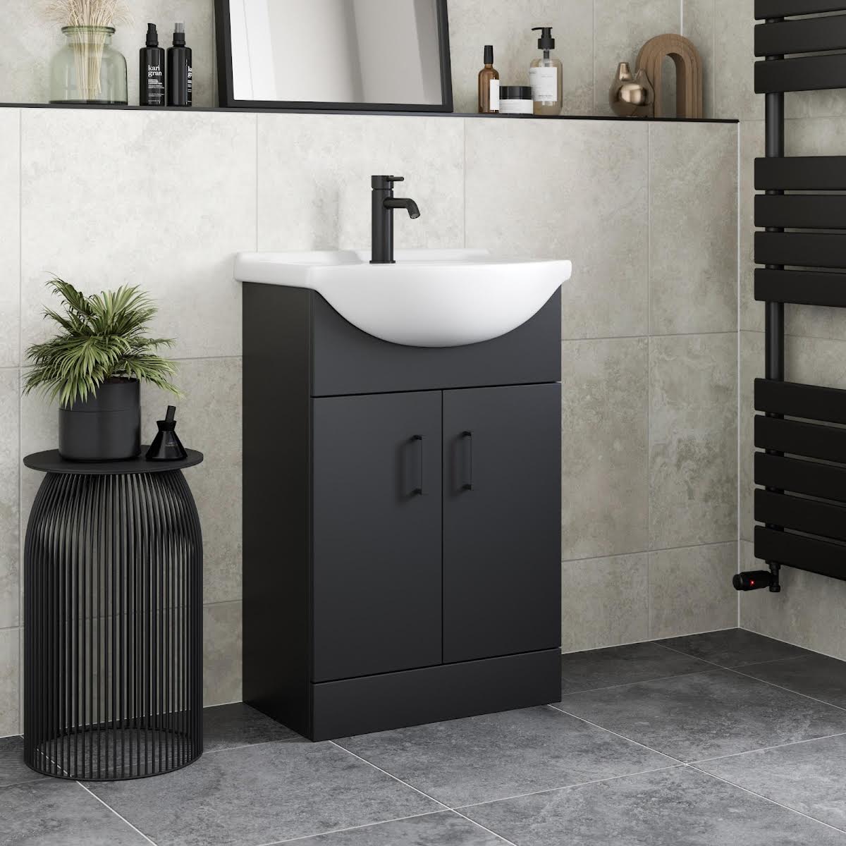 alpine-black-freestanding-vanity-unit-with-basin-560mm