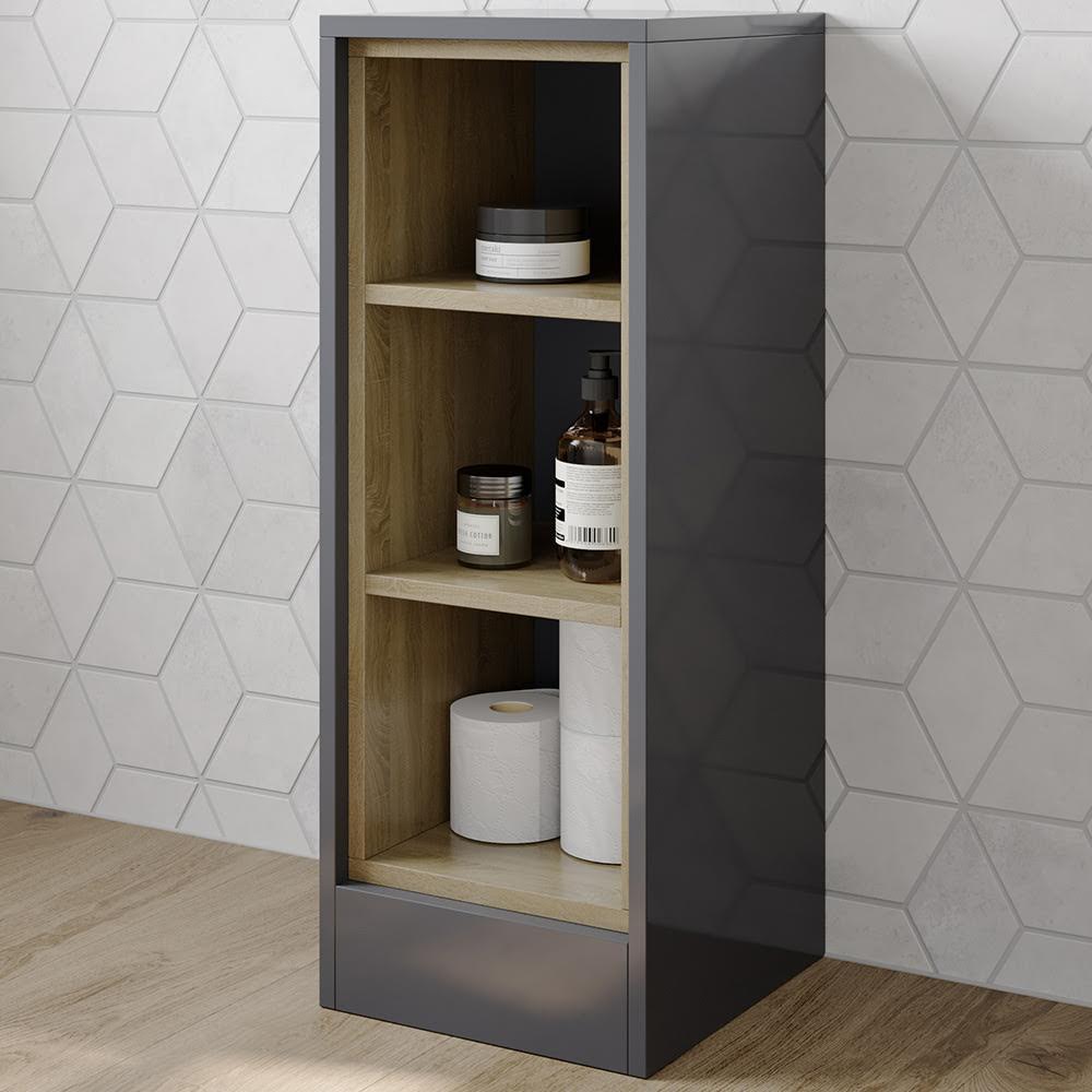 artis-luna-grey-gloss-cloakroom-freestanding-open-shelf-unit-300mm