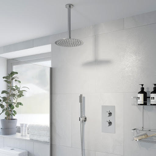 Architeckt Round Thermostatic Mixer Shower - Concealed With Ceiling ...