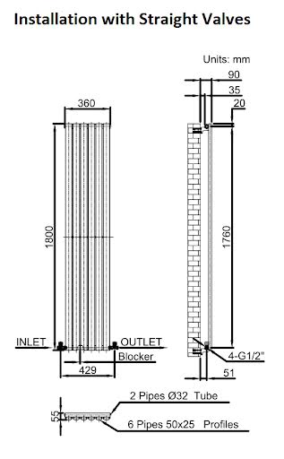 duratherm-vertical-oval-tube-single-panel-designer-radiator-1800-x-360mm-white