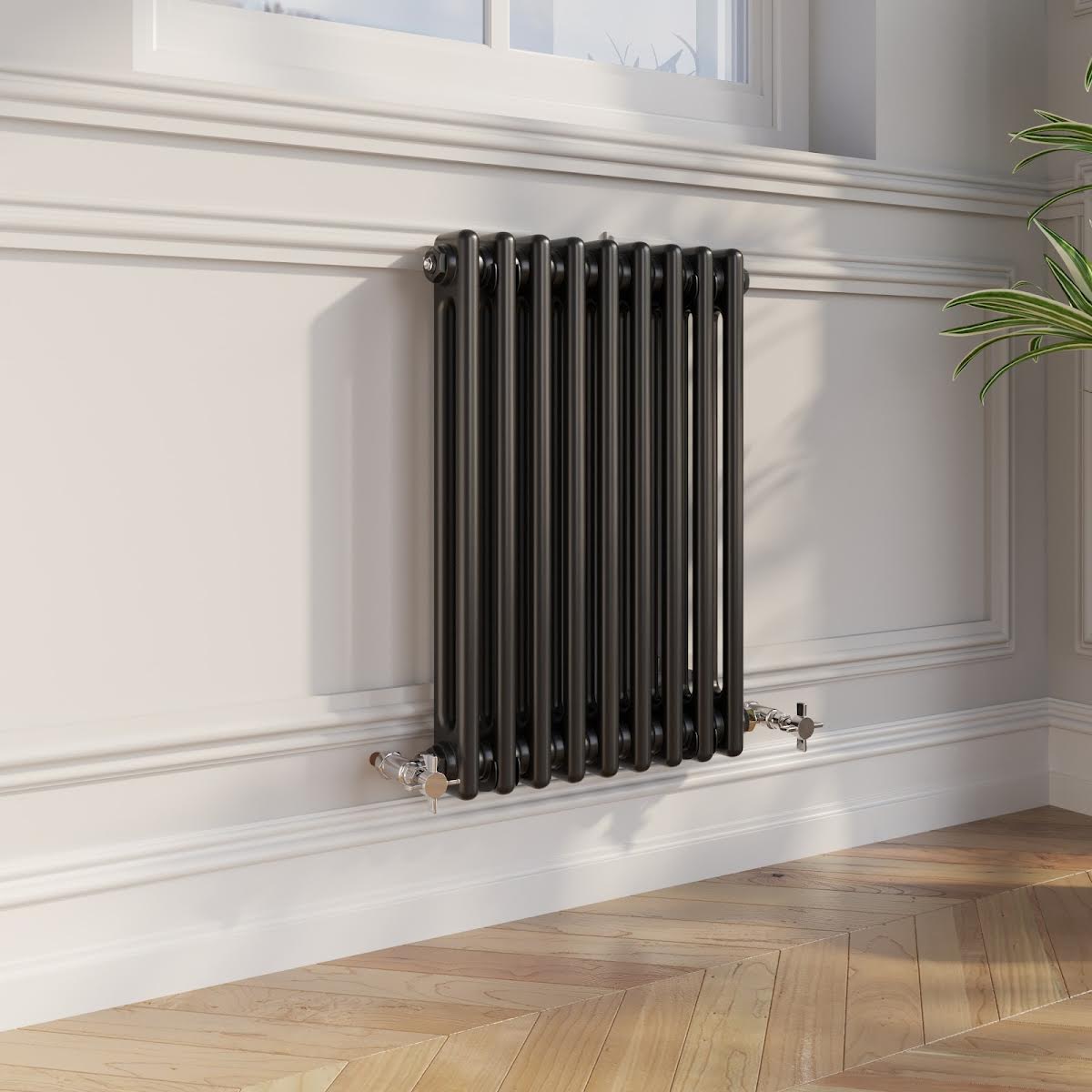 park-lane-traditional-colosseum-double-bar-column-radiator-black-600-x-425mm