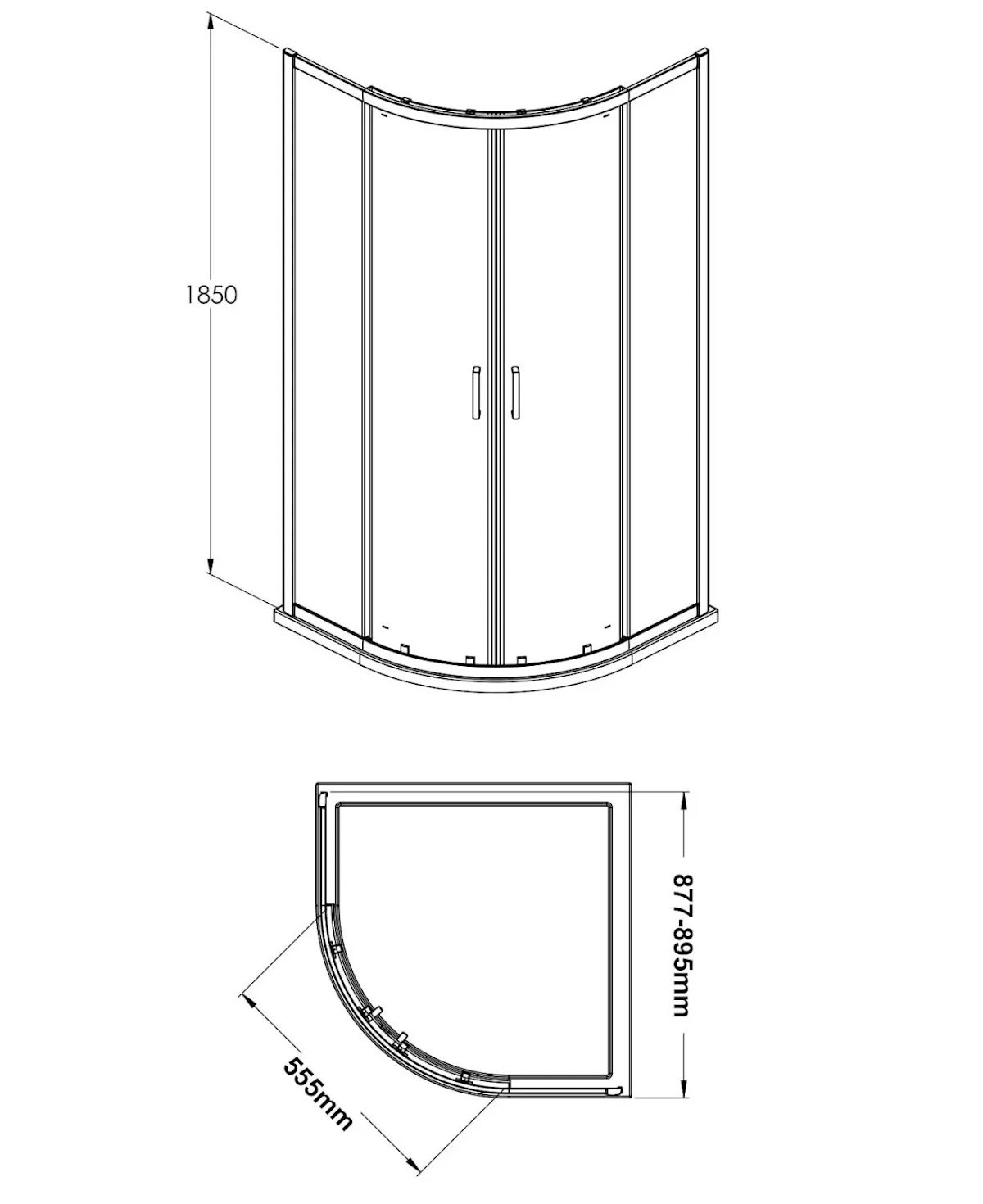 luxura-quadrant-shower-enclosure-900mm-6mm