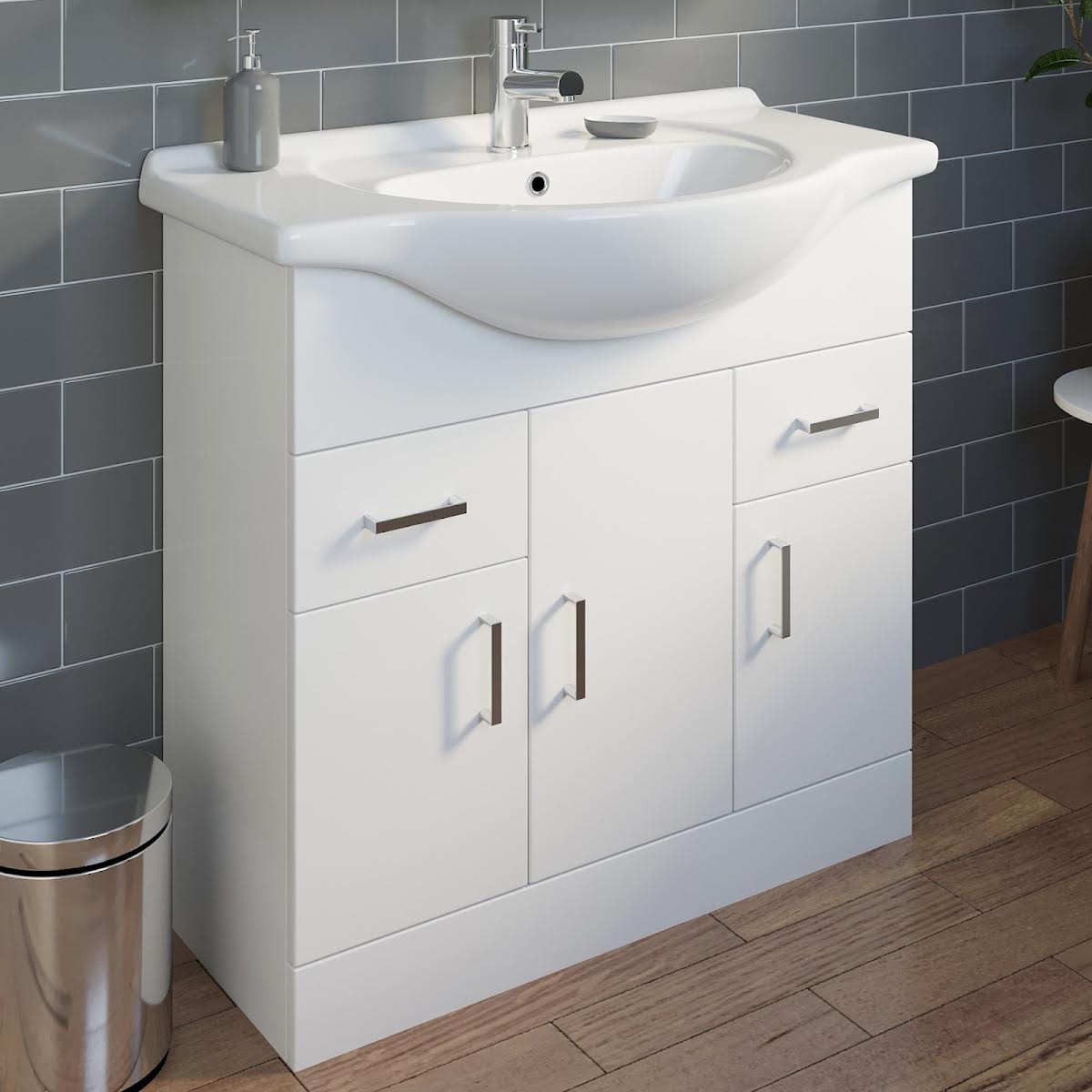 alpine-white-gloss-freestanding-vanity-unit-850mm