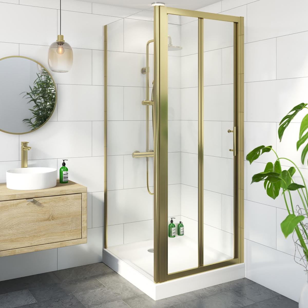 luxura-bifold-shower-enclosure-760-x-900mm-with-raised-non-slip-tray-and-waste-6mm-brushed-brass