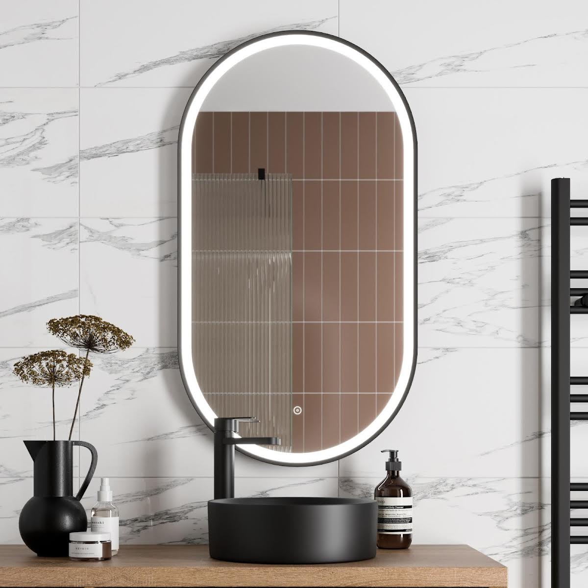 artis-oval-led-mirror-with-demister-550-x-1000mm-matt-black