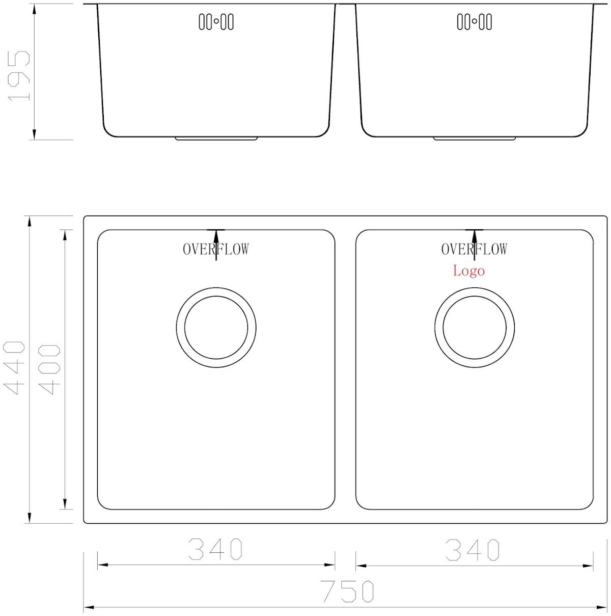 sauber-undermount-double-bowl-stainless-steel-kitchen-sink-750mm-rectangular