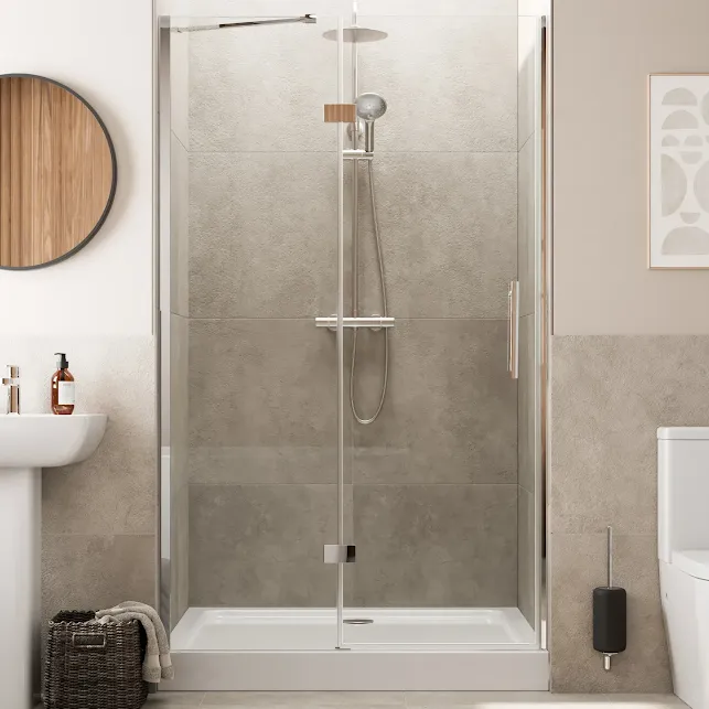 diamond-frameless-hinged-shower-door-1200mm-with-1200-x-700mm-raised-tray-and-waste-8mm