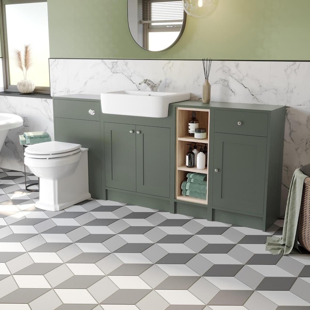 park-lane-winchester-green-toilet-basin-vanity-unit-combination-with-doors-shelves-1820mm