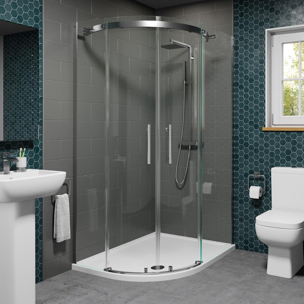 diamond-frameless-offset-quadrant-shower-enclosure-1200-x-800mm-with-tray-left-entry-8mm