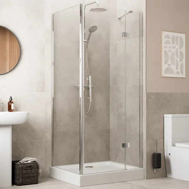 diamond-frameless-hinged-shower-enclosure-900-x-700mm-with-raised-tray-and-waste-8mm